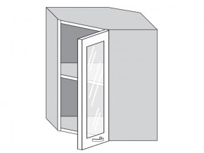 1.60.3у Шкаф настенный (h=720) угловой на 600мм со стекл. дверцей в Кушве - kushva.magazinmebel.ru | фото