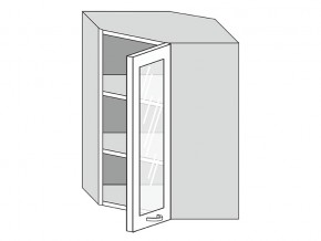 19.60.3у Шкаф настенный (h=913) угловой на 600мм со стекл. дверцей в Кушве - kushva.magazinmebel.ru | фото