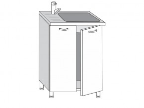 2.60.2мн Шкаф-стол на 600мм под накладную мойку с 2-мя дверцами в Кушве - kushva.magazinmebel.ru | фото
