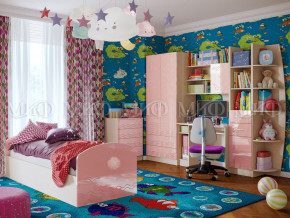 Детская комната Юниор-2 Розовый металлик в Кушве - kushva.magazinmebel.ru | фото