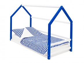 Детская кровать-домик Монтессори Svogen сине-белый в Кушве - kushva.magazinmebel.ru | фото