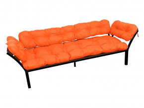 Диван Дачный с подлокотниками оранжевая подушка в Кушве - kushva.magazinmebel.ru | фото