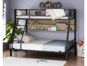 Двухъярусная кровать Гранада-1П 140 черный в Кушве - kushva.magazinmebel.ru | фото
