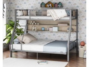 Двухъярусная кровать Гранада-1П 140 Серая в Кушве - kushva.magazinmebel.ru | фото