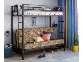 Двухъярусная кровать с диваном Мадлен Коричневая-марки в Кушве - kushva.magazinmebel.ru | фото - изображение 1
