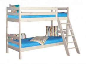 Двухъярусная кровать Соня вариант 10 с наклонной лестницей белая в Кушве - kushva.magazinmebel.ru | фото - изображение 2