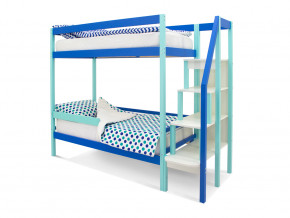 Двухъярусная кровать Svogen с бортиком мятно-синий в Кушве - kushva.magazinmebel.ru | фото
