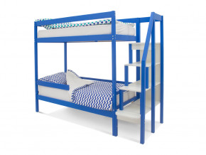 Двухъярусная кровать Svogen с бортиком синий в Кушве - kushva.magazinmebel.ru | фото