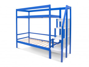 Двухъярусная кровать Svogen с бортиком синий в Кушве - kushva.magazinmebel.ru | фото - изображение 2