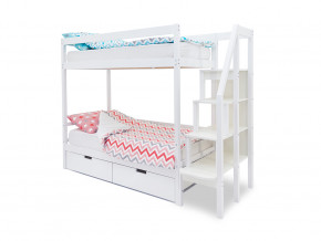 Двухъярусная кровать Svogen с ящиками белый в Кушве - kushva.magazinmebel.ru | фото