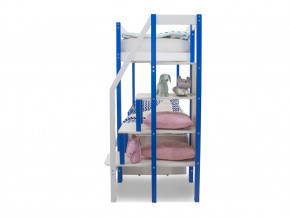 Двухъярусная кровать Svogen с ящиками и бортиком сине-белый в Кушве - kushva.magazinmebel.ru | фото - изображение 3