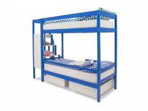 Двухъярусная кровать Svogen с ящиками и бортиком синий в Кушве - kushva.magazinmebel.ru | фото - изображение 4