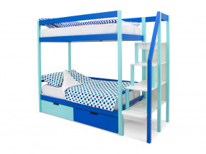 Двухъярусная кровать Svogen с ящиками мятно-синий в Кушве - kushva.magazinmebel.ru | фото