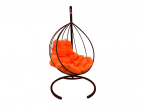 Кокон Капля без ротанга оранжевая подушка в Кушве - kushva.magazinmebel.ru | фото - изображение 1