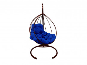 Кокон Капля без ротанга синяя подушка в Кушве - kushva.magazinmebel.ru | фото - изображение 1