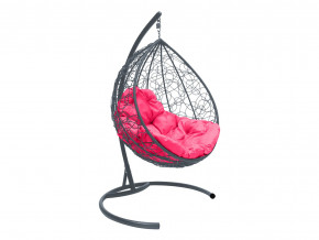 Кокон Капля ротанг розовая подушка в Кушве - kushva.magazinmebel.ru | фото