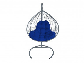 Кокон XL с ротангом синяя подушка в Кушве - kushva.magazinmebel.ru | фото - изображение 1