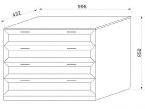 Комод с 4-мя ящиками в Кушве - kushva.magazinmebel.ru | фото