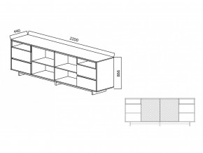 Комодино Moderno-2200 Ф4 в Кушве - kushva.magazinmebel.ru | фото - изображение 4