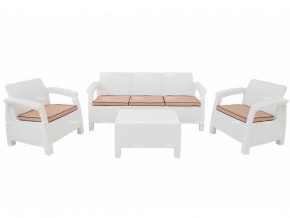 Комплект уличной мебели Yalta Terrace Triple Set белый в Кушве - kushva.magazinmebel.ru | фото