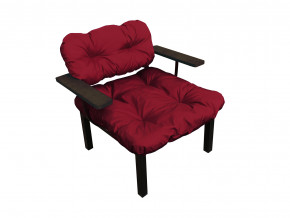 Кресло Дачное бордовая подушка в Кушве - kushva.magazinmebel.ru | фото