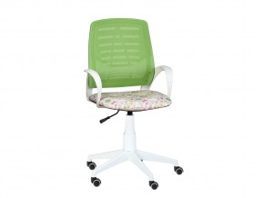 Кресло компьютерное Ирис white kids стандарт зеленый-Т-54 в Кушве - kushva.magazinmebel.ru | фото - изображение 1
