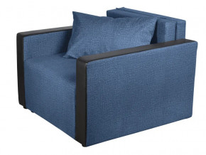 Кресло-кровать Милена с подлокотниками велюр синий в Кушве - kushva.magazinmebel.ru | фото - изображение 1