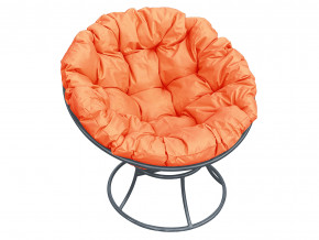 Кресло Папасан без ротанга оранжевая подушка в Кушве - kushva.magazinmebel.ru | фото