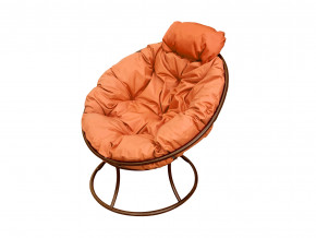 Кресло Папасан мини без ротанга оранжевая подушка в Кушве - kushva.magazinmebel.ru | фото - изображение 1