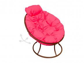 Кресло Папасан мини пружинка без ротанга розовая подушка в Кушве - kushva.magazinmebel.ru | фото