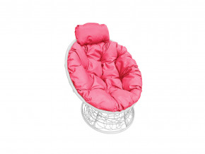 Кресло Папасан мини с ротангом розовая подушка в Кушве - kushva.magazinmebel.ru | фото