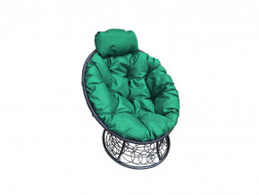 Кресло Папасан мини с ротангом зелёная подушка в Кушве - kushva.magazinmebel.ru | фото - изображение 1