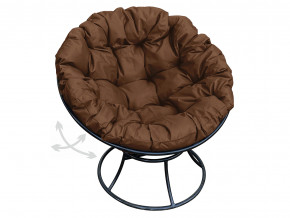 Кресло Папасан пружинка без ротанга коричневая подушка в Кушве - kushva.magazinmebel.ru | фото