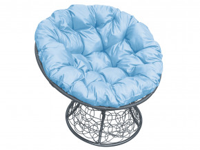 Кресло Папасан с ротангом голубая подушка в Кушве - kushva.magazinmebel.ru | фото