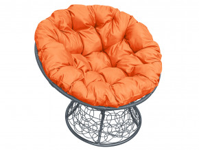 Кресло Папасан с ротангом оранжевая подушка в Кушве - kushva.magazinmebel.ru | фото