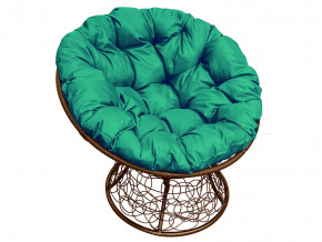 Кресло Папасан с ротангом зелёная подушка в Кушве - kushva.magazinmebel.ru | фото