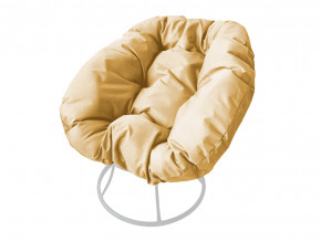Кресло Пончик без ротанга бежевая подушка в Кушве - kushva.magazinmebel.ru | фото - изображение 1