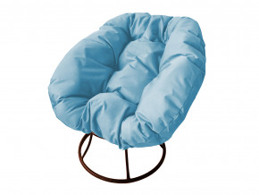 Кресло Пончик без ротанга голубая подушка в Кушве - kushva.magazinmebel.ru | фото