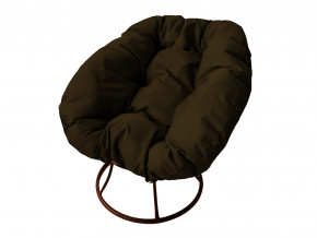 Кресло Пончик без ротанга коричневая подушка в Кушве - kushva.magazinmebel.ru | фото - изображение 1
