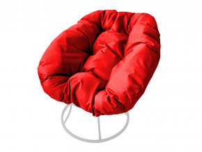 Кресло Пончик без ротанга красная подушка в Кушве - kushva.magazinmebel.ru | фото