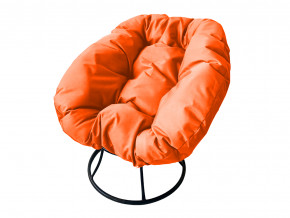 Кресло Пончик без ротанга оранжевая подушка в Кушве - kushva.magazinmebel.ru | фото - изображение 1