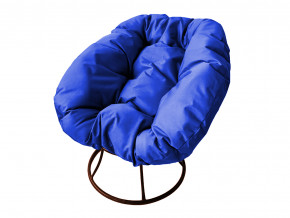Кресло Пончик без ротанга синяя подушка в Кушве - kushva.magazinmebel.ru | фото