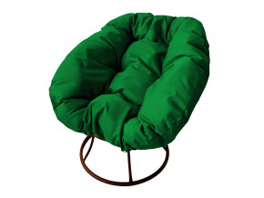 Кресло Пончик без ротанга зелёная подушка в Кушве - kushva.magazinmebel.ru | фото - изображение 1