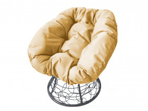Кресло Пончик с ротангом бежевая подушка в Кушве - kushva.magazinmebel.ru | фото