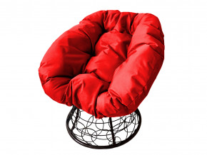 Кресло Пончик с ротангом красная подушка в Кушве - kushva.magazinmebel.ru | фото