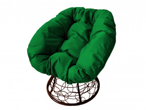 Кресло Пончик с ротангом зелёная подушка в Кушве - kushva.magazinmebel.ru | фото
