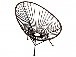 Кресло Ракушка с ротангом коричневый в Кушве - kushva.magazinmebel.ru | фото