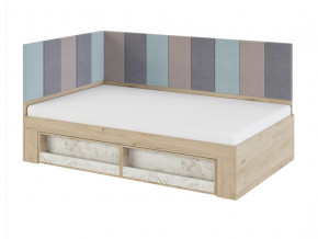 Кровать 1,2 с мягким элементом 1,2 и 2,0 Мод.2.3 в Кушве - kushva.magazinmebel.ru | фото