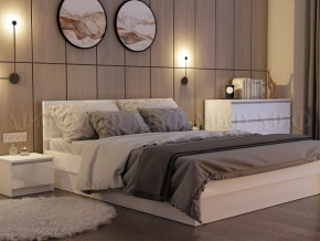 Кровать 1400 Челси Белый глянец в Кушве - kushva.magazinmebel.ru | фото - изображение 2