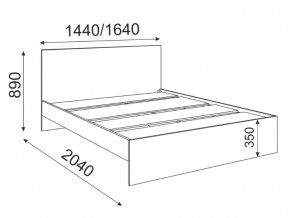 Кровать 1600 Осло модуль 4 с ящиками Дуб золото в Кушве - kushva.magazinmebel.ru | фото - изображение 2